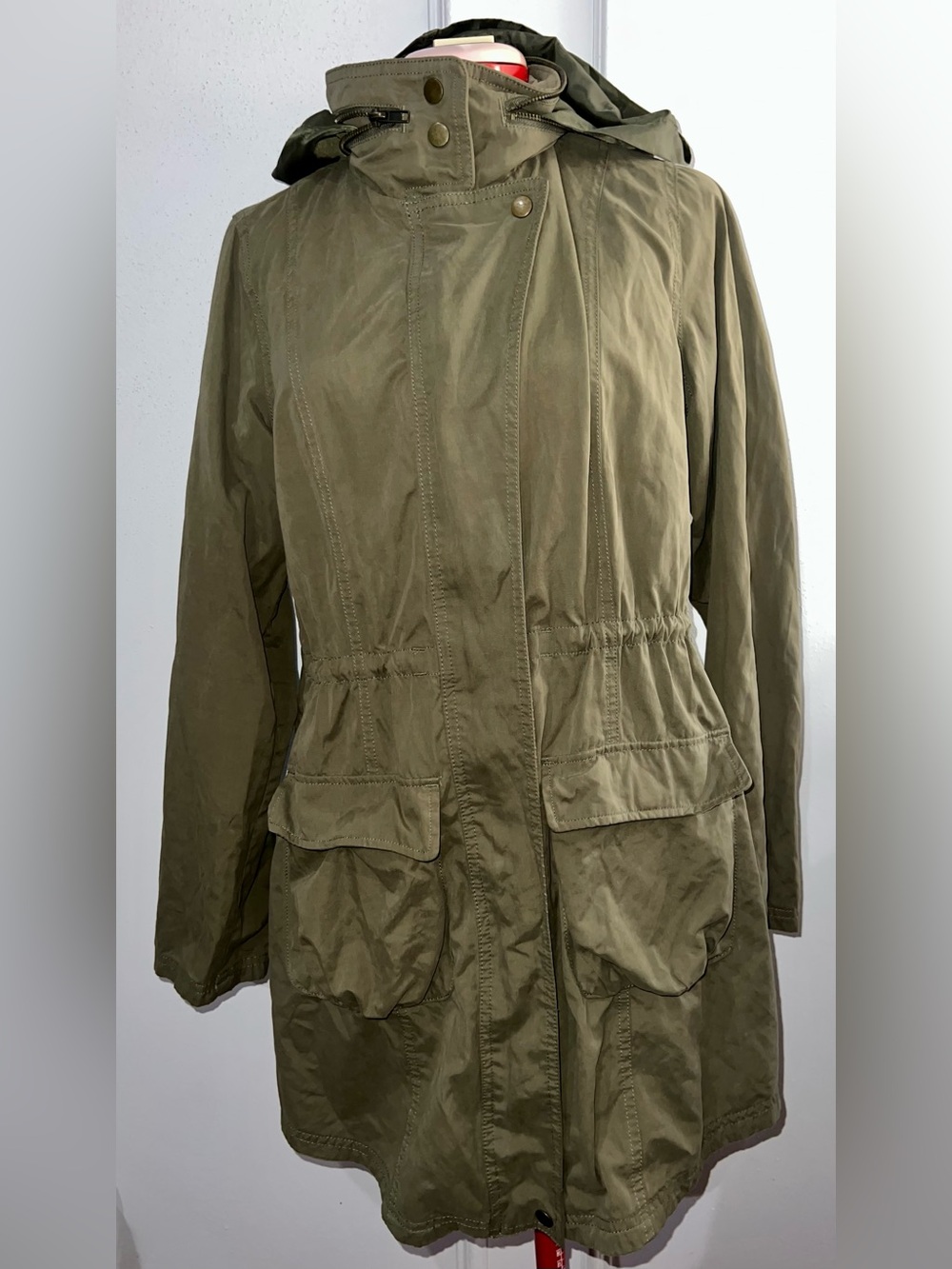 Mossimo Supply Co. Olive Utility Hooded Parka Jacket streetwear large